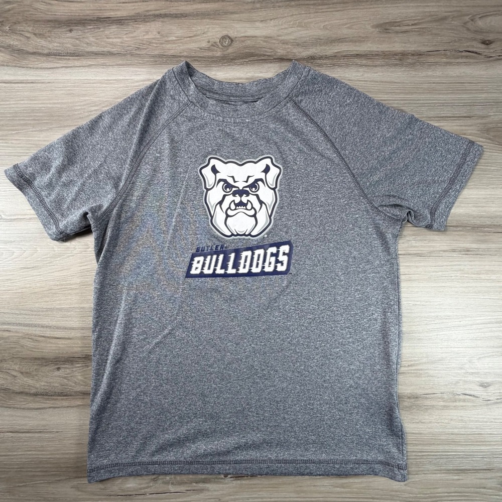 Kids Butler Bulldogs Gray Short Sleeve Graphic T Shirt Size M 8-10